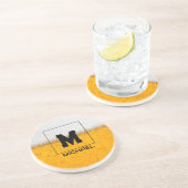 Personalized Frosted Beer Mug with Custom Name Getränkeuntersetzer (Seite)