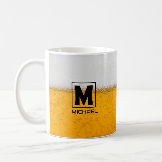 Personalized Frosted Beer Mug with Custom Name Kaffeetasse (Links)