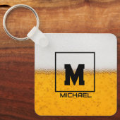 Personalized Frosted Beer Mug with Custom Name Schlüsselanhänger (Vorderseite)