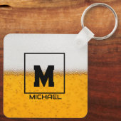 Personalized Frosted Beer Mug with Custom Name Schlüsselanhänger (Rückseite)