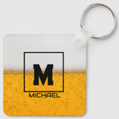 Personalized Frosted Beer Mug with Custom Name Schlüsselanhänger (Rückseite)