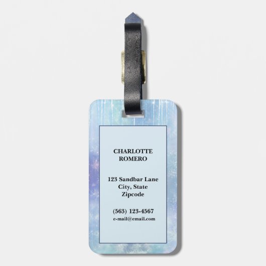 Personalized Frozen Icicles Gepäckanhänger (Rückseite vertikal)