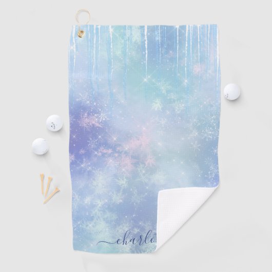 Personalized Frozen Icicles Golfhandtuch (Insitu)