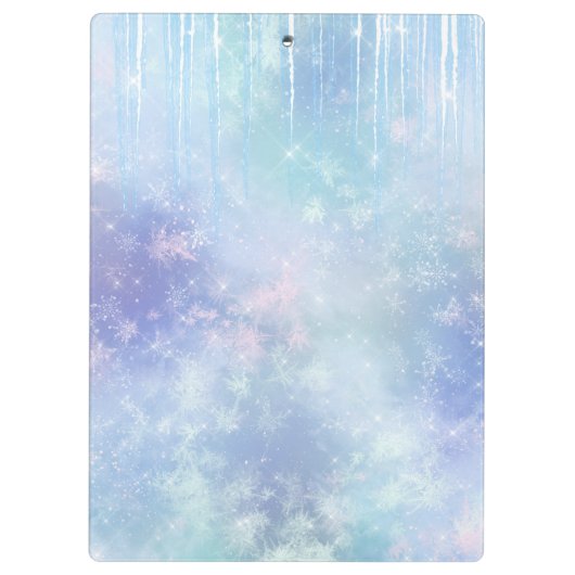 Personalized Frozen Icicles Klemmbrett (Rückseite)