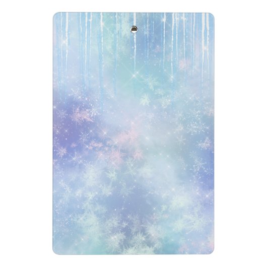 Personalized Frozen Icicles Mini Klemmbrett (Rückseite)