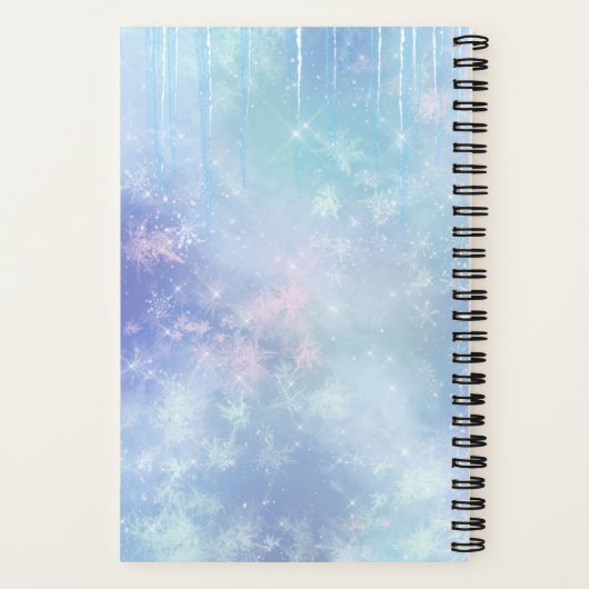 Personalized Frozen Icicles Notizblock (Rückseite)