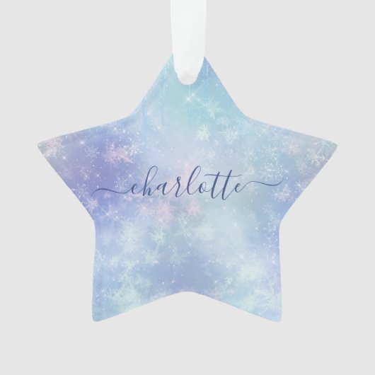 Personalized Frozen Icicles Ornament (Vorderseite)