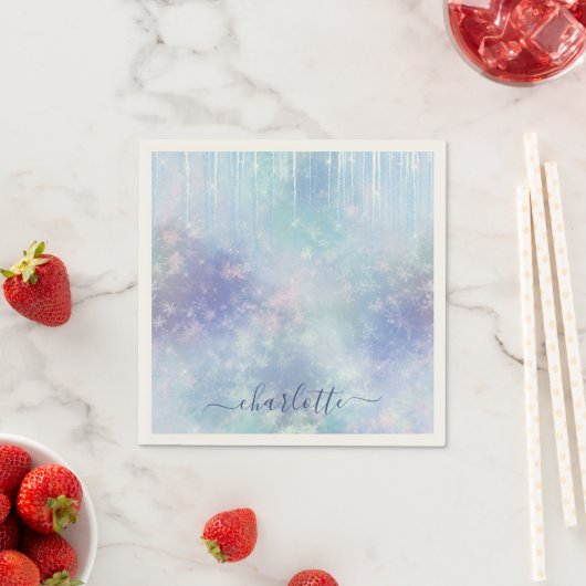 Personalized Frozen Icicles Serviette (Beispiel)