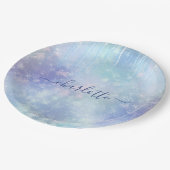 Personalized Frozen Icicles Short Pappteller (Schrägansicht)