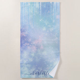 Personalized Frozen Icicles Strandtuch
