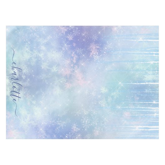 Personalized Frozen Icicles Tischdecke (Vorderseite (Horizontal))