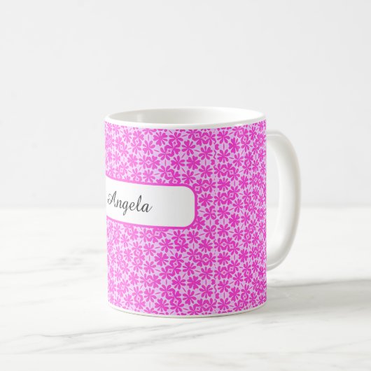 Personalized Fuchsia Flowers Kaffeetasse (VorderseiteRechts)