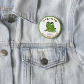 Personalized Fully Rely on God Frog Button (Beispiel)