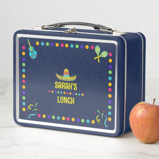 Personalized Fun Fiesta Metall Brotdose (Beispiel)