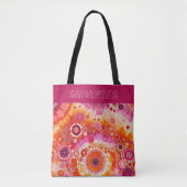 Personalized Fun Orange Hot Pink Batik Art Pattern Tasche (Vorderseite)