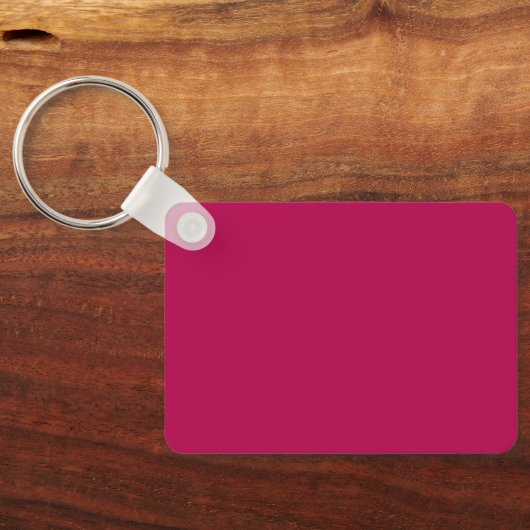 Personalized Fun Retro Orange Hot Pink Art Pattern Schlüsselanhänger (Rückseite)