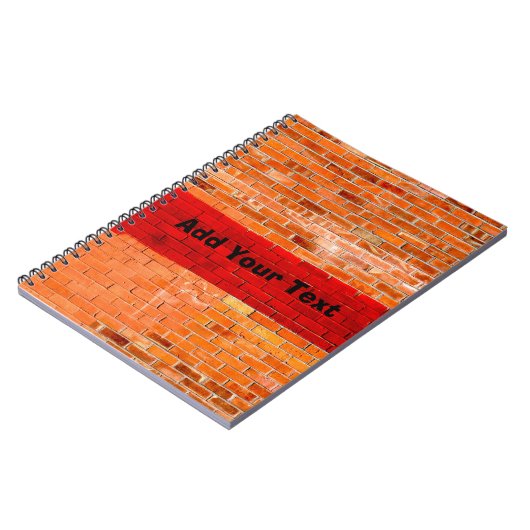 Personalized Fun Unique Red Brick Wall Notizblock (Linke Seite)