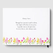 Personalized Funeral Floral Memorial Remembrance K Gästebuch (Rückseite)