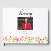 Personalized Funeral Floral Memorial Remembrance K Gästebuch (Vorderseite)
