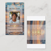 Personalized Funeral Prayer Card – Sunset Design Visitenkarte (Vorne/Hinten)