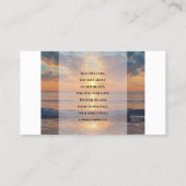 Personalized Funeral Prayer Card – Sunset Design Visitenkarte (Rückseite)