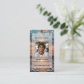 Personalized Funeral Prayer Card – Sunset Design Visitenkarte (Stehend Vorderseite)