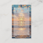 Personalized Funeral Prayer Card – Sunset Design Visitenkarte (Rückseite)