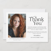 Personalized Funeral Thank You Photo Card Dankeskarte (Vorderseite)