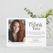 Personalized Funeral Thank You Photo Card Dankeskarte (Stehend Vorderseite)