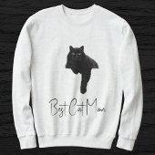 Personalized Funny Black Cat Quote Pet Mom Ash Sweatshirt