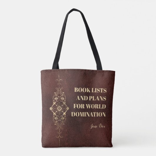 Personalized Funny Bookish Ornamental Polyester Tasche (Rückseite)