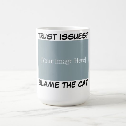 Personalized Funny Cat Mug - Blame The Cat. Kaffeetasse (Mittel)