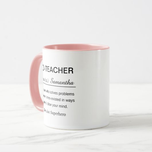 Personalized Funny Co-Teacher Definition Tasse (Vorderseite Links)