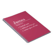 Personalized Funny Dictionary Definition Black  Notizblock (Rechte Seite)