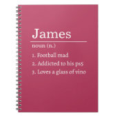 Personalized Funny Dictionary Definition Black  Notizblock (Vorderseite)