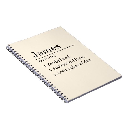 Personalized Funny Dictionary Definition Cream Notizblock (Rechte Seite)
