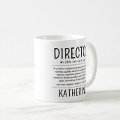 Personalized Funny Director Appreciation Gift Kaffeetasse (VorderseiteRechts)