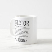 Personalized Funny Director Appreciation Gift Kaffeetasse (Vorderseite Links)