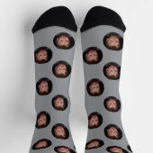 Personalized Funny Face Photo  Socken (Oben)