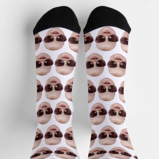 Personalized Funny Faces Socks Photo Face Socks Socken (Oben)