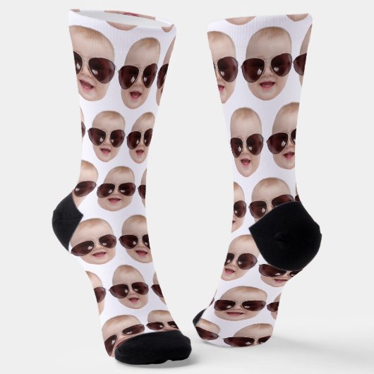 Personalized Funny Faces Socks Photo Face Socks Socken (Gewinkelt)