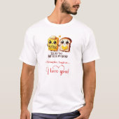 Personalized Funny Food Love Gift Valentine TShirt (Vorderseite)