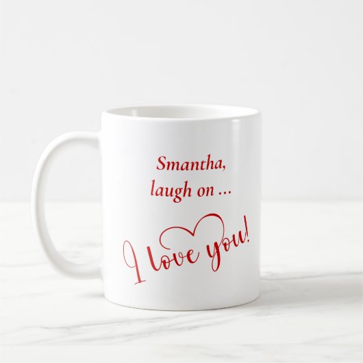 Personalized Funny Food Mug I Love You Gift Kaffeetasse (Links)