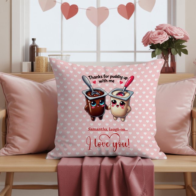 Personalized Funny Food Pun Valentine Throw Pillow Kissen (Personalized Funny Food Pun Valentine Throw Pillow

)