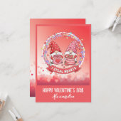 Personalized Funny Gnome Valentine  Karte (Vorderseite/Rückseite Beispiel)