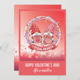 Personalized Funny Gnome Valentine Karte