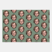 Personalized Funny Green Custom Face Photo Geschenkpapier Set (Vorderseite)
