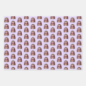 Personalized Funny Lavender Custom Face Photo Geschenkpapier Set (Vorderseite 2)