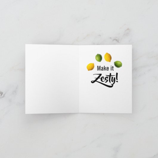 Personalized Funny Lemon Lime  Karte (Innenseite)