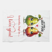 Personalized Funny Love Food Kitchen Towel Geschirrtuch (Horizontal)